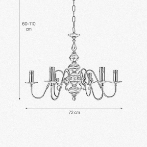 Candelabru clasic elegant din alama masiva Flemish - Img 4