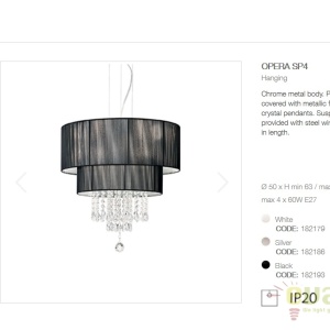 Candelabru clasic / Lustra design elegant OPERA SP4 bianco 182179 - Img 3