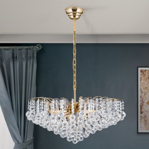 Candelabru cristal Asfour design lux KRISTALL KLASSISCH 10L gold/clear 161407 universul-luminii.ro