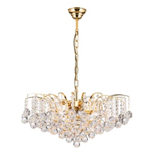 Candelabru cristal Asfour design lux KRISTALL KLASSISCH 9L gold/clear 161397 universul-luminii.ro