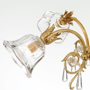 Candelabru cristal design lux LA BOHEME D-60cm 4L gold plated 239417 universul-luminii.ro