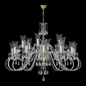 Candelabru cu 18 brate LUX design modern, Cristal Bohemia Exclusive Miracle