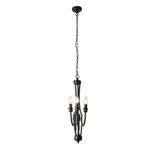 Candelabru cu 5 brate design rustic Lodge negru 139317 universul-luminii.ro