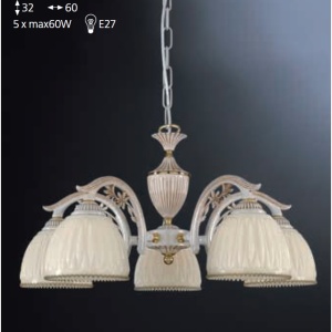 Candelabru cu 5 brate realizat manual design italian 9671 202887 universul-luminii.ro