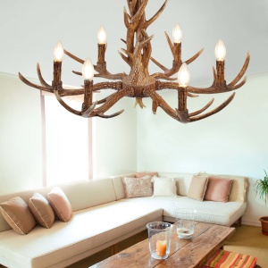 Candelabru deosebit stil rustic Stag 6L 6416-6BR SRT 65637 universul-luminii.ro
