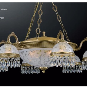 Candelabru design clasic realizat manual din alama si Cristal Scholer 6200 105267 universul-luminii.ro