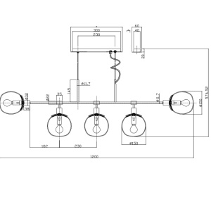 Candelabru design deosebit Erich nickel, 5L MYMOD221-PL-05-N - Img 2