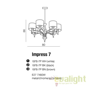 Candelabru design elegant Impress 7 White 183887 universul-luminii.ro
