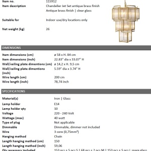 Candelabru design LUX Jet Set, alama antic 100247 universul-luminii.ro
