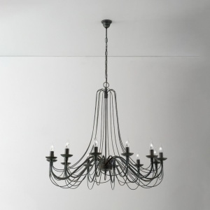 Candelabru design rustic cu 12 brate Vela, Antik 117737 universul-luminii.ro