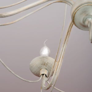 Candelabru design rustic cu 5 brate Vela, ivory 117707 universul-luminii.ro