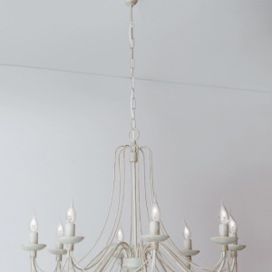 Candelabru design rustic cu 8 brate Vela, ivory 62667 universul-luminii.ro