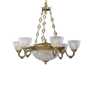 Candelabru din alama 6 brate design italian 9L 6252 102227 universul-luminii.ro