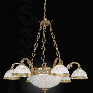 Candelabru din alama design italian 6+2L 7102 107327 universul-luminii.ro