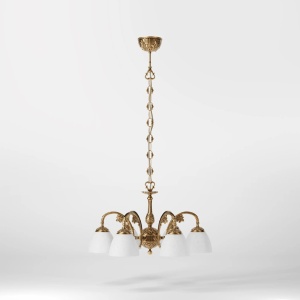 Candelabru din alama stil Art Nouveau Beatrice - Img 6