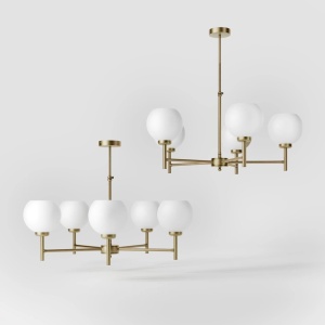 Candelabru din alama stil modern Art Deco Spheres - Img 4