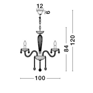 Candelabru elegant cu cristale K9 Connor 18L - Img 3