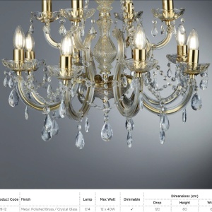Candelabru elegant design clasic Marie Theresea 12L 699-12 SRT - Img 4
