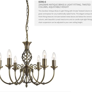 Candelabru elegant stil clasic Zanzibar alama 6L 8396-6 SRT 49057 universul-luminii.ro