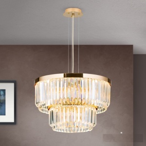 Candelabru, Lustra LED design LUX PRISM, 24K gold plated 197277 universul-luminii.ro