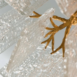 Candelabru LUX design deosebit PIEMONTE lucrat manual, cu 4 surse de lumina - Img 7