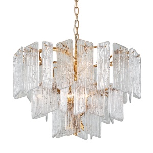 Candelabru LUX design deosebit PIEMONTE lucrat manual, cu 8 surse de lumina - Img 1