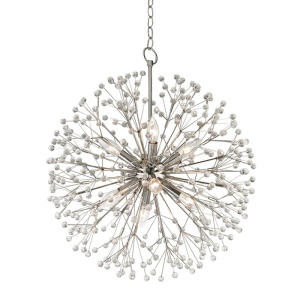 Candelabru LUX design modern DUNKIRK nichel lucios, cu 8 surse de lumina