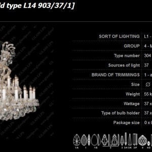 Candelabru Maria Theresa cristal Bohemia L14 304/37/1 46577 universul-luminii.ro