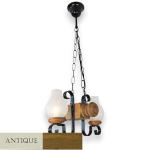 Candelabru rustic fabricat manual din lemn Rustic WOOD-RU-SP2 - Img 10