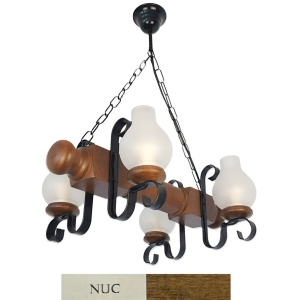 Candelabru rustic fabricat manual din lemn Rustic WOOD-RU-SP4 - Img 8