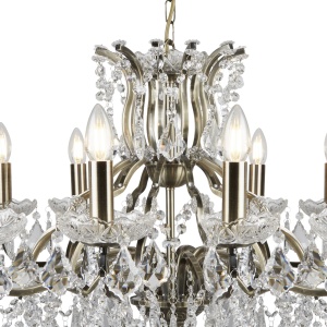 Candelabru stil clasic cu 12 brate Paris alama antic 87312-12AB SRT 43557 universul-luminii.ro