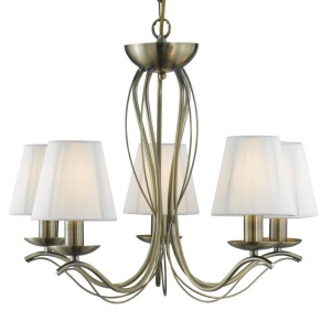 Candelabru stil clasic cu 5 brate Andretti alama antic 9825-5AB SRT