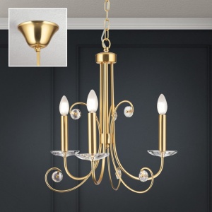 Candelabru stil clasic cu cristal K9 ARIANE 3L auriu 156437 universul-luminii.ro