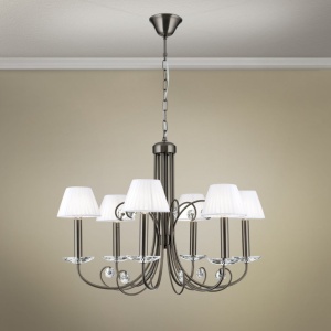 Candelabru stil clasic cu cristal K9 ARIANE 6L nickel inchis 156397 universul-luminii.ro