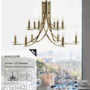 Candelabru stil elegant metal alama Ascona 12L 624877 universul-luminii.ro