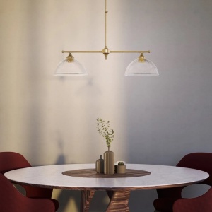 Candelabru stil neoclasic din alama si sticla Elide - Img 19