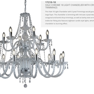 Candelabru XXL casa scarii design clasic Hale 18L 17218-18 SRT - Img 3