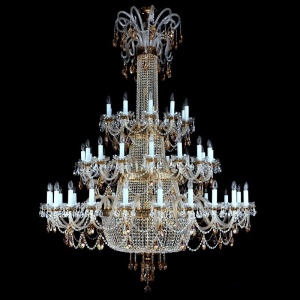 Candelabru XXXL design LUX Cristal Bohemia Exclusive PROSERPINA 48 CE