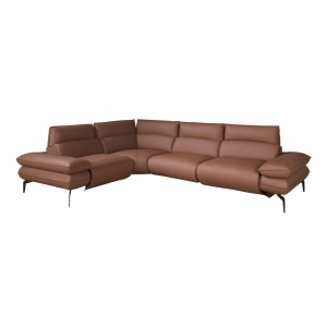 Coltar LUX design italian modular cu functia relax Cowhide Maro - Img 2