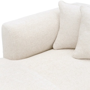Coltar LUX design LUX cu sezlong stanga Corso Lounge, Lyssa off-white - Img 8