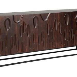 Comoda cu model 3D, Lemn Salcam, Maro, DUNE 175cm - Img 7