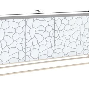 Comoda cu model mozaic 3D Vulcano 177cm - Img 2
