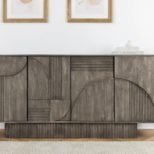 Comoda cu model optic 3D, Lemn, ART DECO 170cm - Img 6