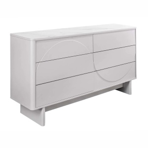 Comoda cu sertare si blat ceramic SAVOY 150cm alb