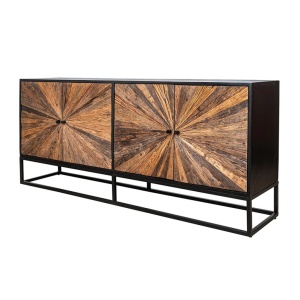 Comoda design industrial vintage Barracuda 180cm, maro
