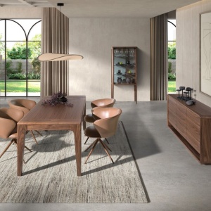 Comoda design LUX cu 3 usi Walnut - Img 3