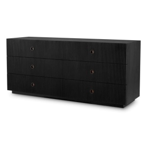 Comoda design LUX, Furnir de stejar gri carbune, Dimitrios