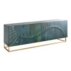 Comoda din lemn de mango Scorpion 180cm, turcoaz