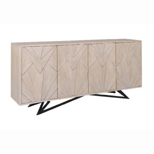 Comoda lemn de mango relief 3D METROPOLITAN 170cm