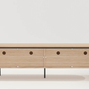 Comoda TV cu furnir de stejar ATELIER 200cm - Img 6